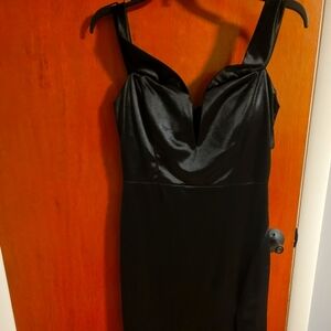 Windsor Store Black, satin, fitted dress
